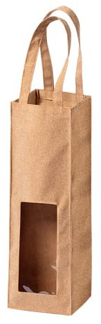 DISOK - 25 Stück Weinbeutel aus natürlichem Kork, ideal für 75 ml Weinflaschen, recycelte Weintaschen, umweltfreundliche Weintaschen., braun, Para botellas de 75 cl., moderne