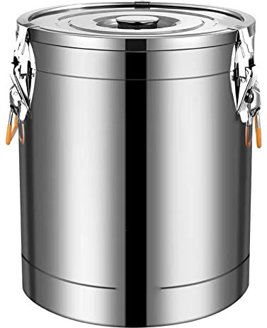 TAOZUYING Extra-DickEdelstahl-Isolierfässer aus 304,Extra-DickGewerblicheMilchteefässer,fürRestaurantsKantinenSchulenundCateringUrnen,20L(60L) Marriage