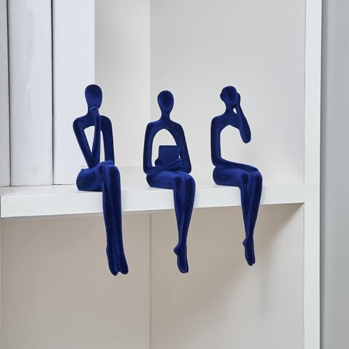 Octdays Denker-Statuen für Heimdekoration, 3 Stück, Moderne, minimalistische Skulpturen für Wohnzimmer, Bücherregal, Büro, Desktop-Dekoration, abstrakte Kunstfiguren, Dekorationen