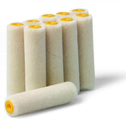 DD Composite Lackwalzen Velour Sets solide Farbwalze für ein perfektes Oberflächen-Finish lösemittelbeständig Flor 4mm, Variante:100mm (10 Stück)