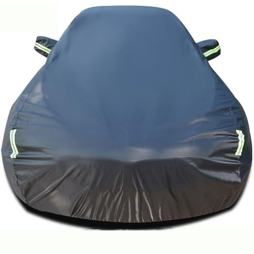 IONZS Autohülle Outdoor für FIAT 500 (2007) 2007–2016,Vollgarage Autoplane im Freien,Faltgarage Abdeckung,AutoPlane Ersatz Außengebrauch,A/Black