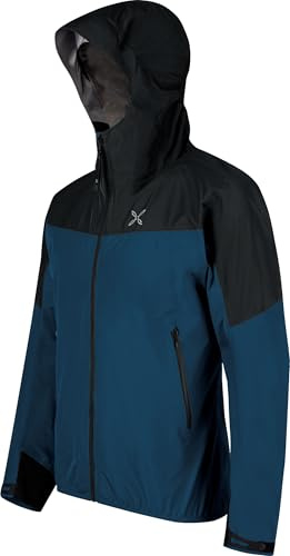 MONTURA Pac Mind GTX, Guscio in Gore-Tex da Uomo Impermeabile ideale per attività running, arrampicata, outdoor e tempo libero (IT, Testo, M, Regular, Regular, Deep Blue)