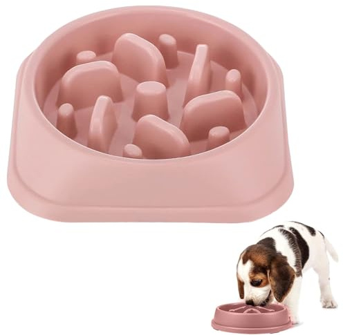 Anti Schling Napf Hund,Hundenapf Antischlingnapf Fressnapf Antischlingnapf Hunde,Anti-Schling-Hundenapf,Anti Schling Napf Hundenapf Futternapf für Katzen und Kleine Hunde,Rosa