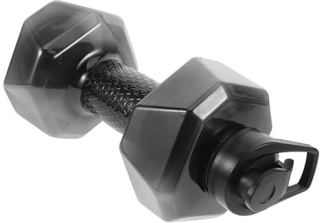 Milisten Large Capacity Dumbbell Kettle Water Bottle for Fitness Sports Running Camping Black Dumbbell Shape Drinking Bottle