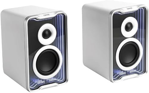 Edifier QR30 Altoparlanti desktop attivi con Bluetooth V5.4, effetti luminosi dinamici. 30 Watt RMS - Bianco