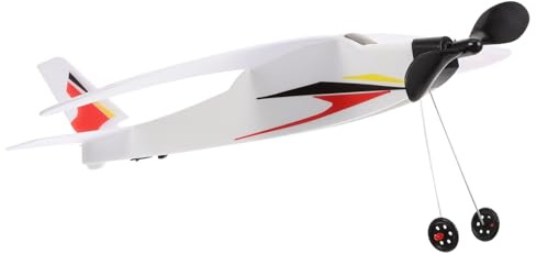 Toyvian Foam Glider Airplane Toy with Rubber Band Propulsion Easy Assembly for Boys and Girls Outdoor Flight Activities Random Style