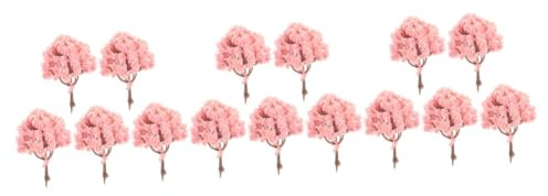 Abaodam 3 Ensembles Ornement d'arbre De Fleur De Cerisier Jardin De Fées Décor d'arbre Décoration De Table De Sable Modèle De Disposition De Scène Abdos Rose 5 Pièces * 3