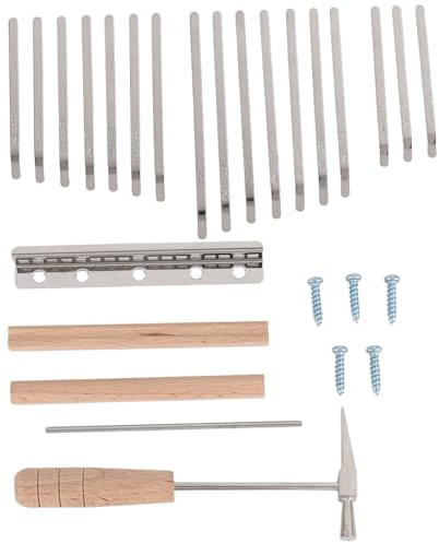 Wadakada 17Keys Kalimba DIY Kit Thum Piano Ersatzteile mit Keys Bridge Tuning Hammer Kit Kalimba ZubehöR