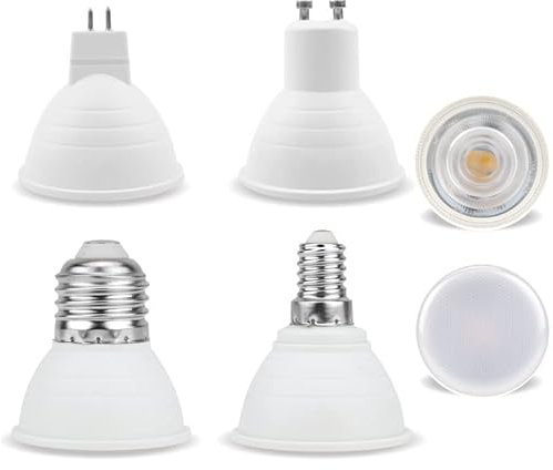 RZL Lighting, 10pcs / lot. AC220V GU10 MR16 E14 E27 Spotlight 6W Lampadina a LED 24/120 Laurea for la lampadina interna a risparmio energetico domestico for lampada da tavolo(Warm white 24 degree,6W E