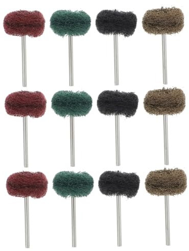 Didiseaon 12pcs Abrasive Polishing Kit with Buffing Wheels Scouring Pad Grinding Heads for Efficient Diy and Professional Use Compatible with Drill Attachments for Smooth Finish