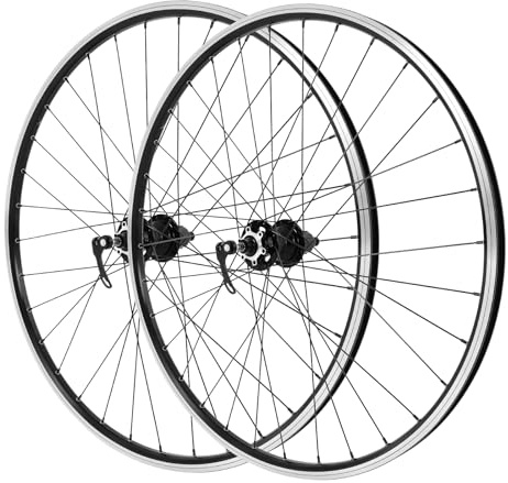 Jeu de roues 29 pour VTT - Jante en aluminium - Frein à disque - Verrouillage rapide - Roue avant et arrière - Avec cassette de 7 à 12 vitesses - Noir