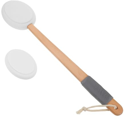 OSALADI Applicatore Posteriore per Crema Corpo Spazzola Esfoliante, Set Manico e Testa Sostituibile, per Applicazione Uniforme di Lozioni e Autoabbronzanti su Schiena e Zone