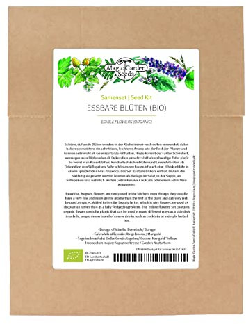 Fiori commestibili (Biologici) - Set di semi con 4 varietà belle e aromatiche