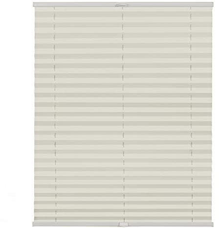 Lichtblick Plissee Klemmfix nach Maß, ohne Bohren, verspannt, Verdunkelung, Blickdicht, Made in Germany, Verdunklungsplissee, weiß 60 cm x 130 cm (B x L)