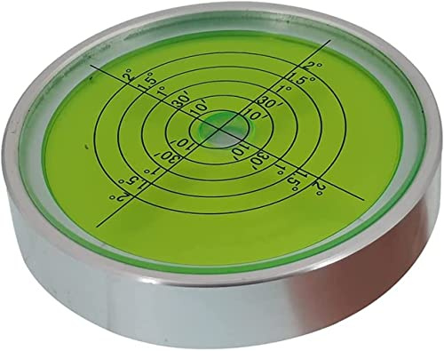 Bande de calibrage universelle en alliage d'aluminium , avec bulle universelle de haute précision, ruban de calibrage de niveau à bulle rond, installation de 10 pouces/2 mm (74 x 15 mm)