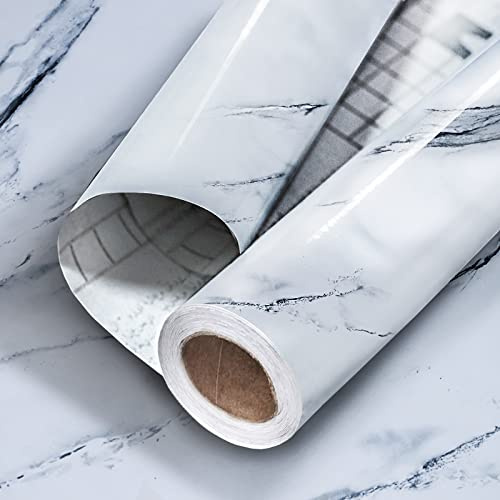 60X300cm Marble Contact Paper Sticky Back Plastic Self Adhesive Wallpaper,Worktop Vinyl Covering Roll,Kitchen Wallpapers Cover,Bedroom Renovation Furniture Cupboard Tables Sticker