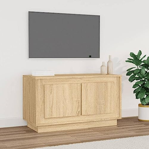 RAUGAJ Home & Garden TV-Schrank, Sonoma Eiche, 80 x 35 x 45 cm, Holzwerkstoff