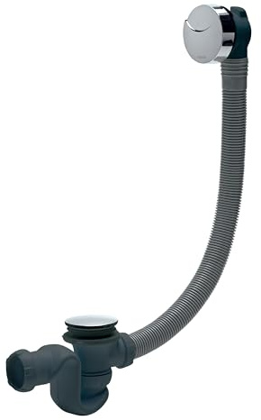 Wirquin, svart 30724373 Badkaravlopp komplett set med sifon Cobra