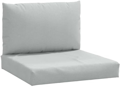 vidaXL Cojines para sofá de palets 2 uds Tela Gris Claro Melange