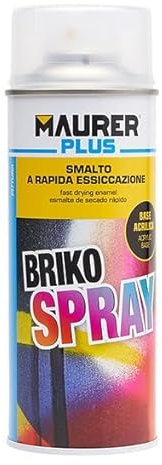 Smalto Acrilato Briko Spray 400 ml Trasparente Lucido Ral82