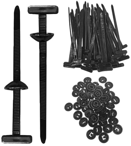 Cable Tie Buckle Para Reparación,100X Soportes para Bridas de Nylon | Hebilla de Nylon Resistente a los UV, Sujeción Multiusos para Reparaciones en Coches y Máquinas del Hogar