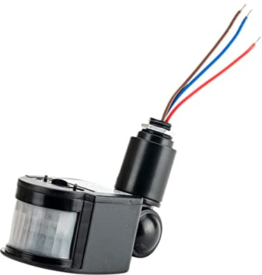 DIYEAH Détecteur de Mouvement Extérieur Angle de 180°, Capteur de Mouvement pour Éclairage Automatique en Abs et Pc, pour Éclairage de Maison et Parkings
