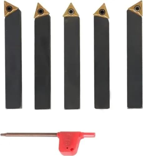 5 pc 6MM Lathe Indexable Carbide Insert + Turning Tooling Bit Holder USA-Amz310
