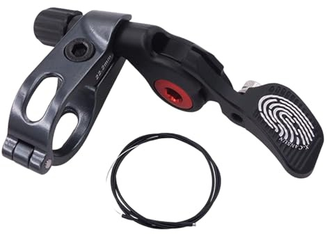 Perfeclan Tija de sillín telescópica para Bicicleta, Palanca de Cambios telescópica para Bicicleta con Cable y Tapa de Extremo,