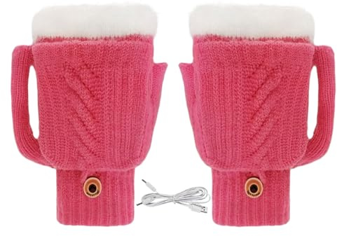 Ziennhu Gants chauffants USB avec chauffage, maniques thermiques et lavables pour climat froid, ski, cyclisme, randonnée, extérieur, intérieur, bureau, maison