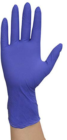 Jingyun 100 Zählungen Einweg-Latex Einweg-Lebensmittelhandschuhe Sichere Handschuhe - Dunkelblau C05