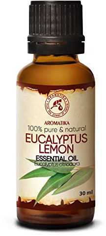 Aceite Esencial Eucalipto Limon 30ml - Eucalyptus Citriodora - Aceite para Aromaterapia - Difusor de Aroma - Lámpara de Aroma - Baño - Mejor para Belleza Cuerpo - 100% Puro y Natural