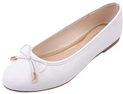 Feversole Women's Fashion Round Toe Ballet Flat,Bailarina Punta Redonda para Mujer
