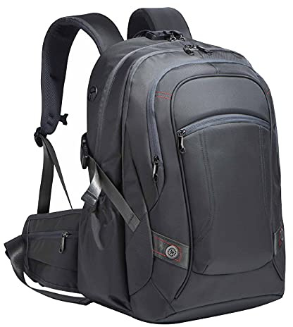 Vmokki Laptop Rucksack 17,3 Zoll Arbeitsrucksack Anti Diebstahl Wasserdicht Groß Ergonomisch Hüftgurt Business Reiserucksack für Herren Damen (Grau)