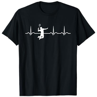 Badminton Herzschlag Damen Herren Federball Badminton T-Shirt