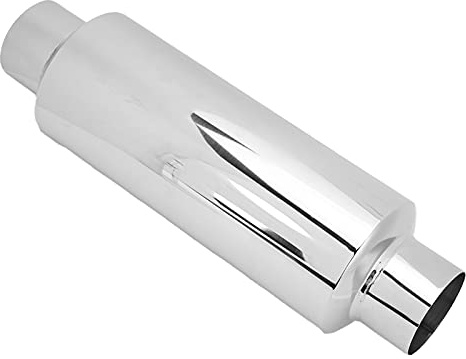 Silencieux D'échappement 2,5 Pouces Le Silencieux D'échappement de Silencieux D'échappement de Voiture Remplacent les Pièces D'auto Silencieux Droit en Acier Inoxydable en Coton Universel