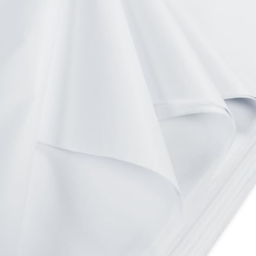 Hojas grandes de papel de seda blanco, papel de arte libre de ácidos, perfecto para envolver regalos, almacenar, embalar, arte y manualidades,