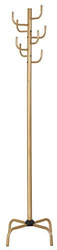 IDIMEX Kleiderständer Kaktus, praktischer Garderobenständer aus Metall in Gold, schöne Standgarderobe mit 8 Haken