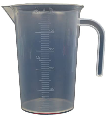 Anawakia Vaso dosificador de cristal medidor, jarra dosificadora para cocina líquida, azúcar (500 ml)