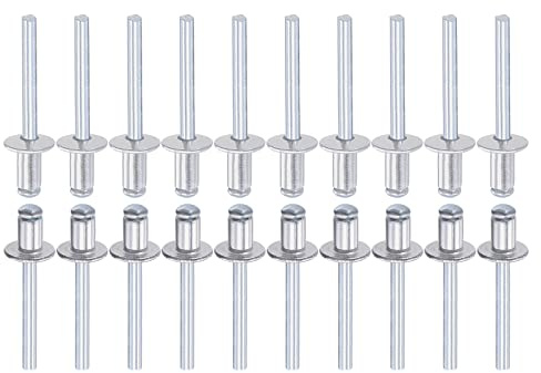 DTGN 6mm x 10mm (DxL) Ciegos Remaches - 25 Paquete - Bueno para Maquinaria Unión - Aluminio Cúpula Abierto Extremo Remache