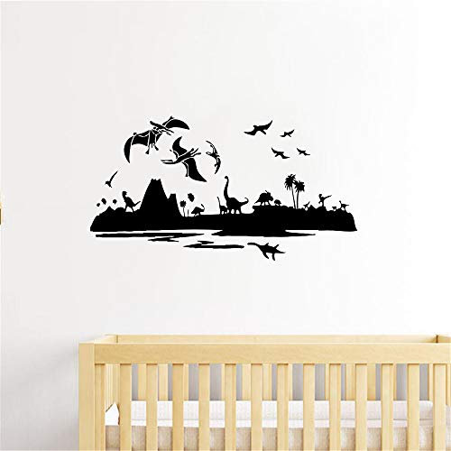 Kinder Wanddekoration Dinosaurier Jungen Wandtattoos Baby Aufkleber Kinderzimmer Karikatur Kunst Schlafzimmer Kinder Mädchen Jungen Teenager Zimmer Dekor 77X42Cm