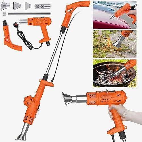 Bruciatore di erbacce elettrico 3 in 1, bastone per diserbo termico elettrico, accenditore per barbecue, sterminatore di erbacce, fino a 650 ℃, strumento per diserbo da giardino, con 5 ugelli, 2000 W