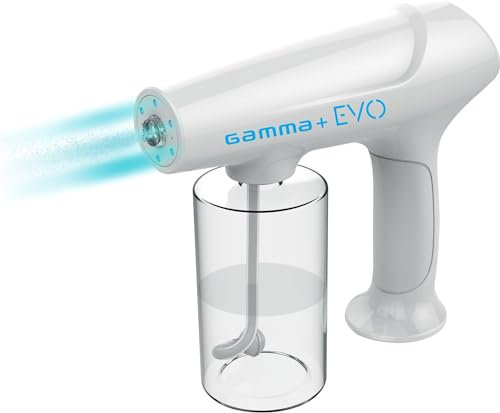 Gamma+ Nano Atomizzatore EVO NANO MISTER, Vaporizzatore Ricaricabile con USB Tipo C, Alta Capacità 340 ml, 90 Minuti di Autonomia, Silenzioso, Nebulizzatore per Capelli, Pelle e Superfici Dure