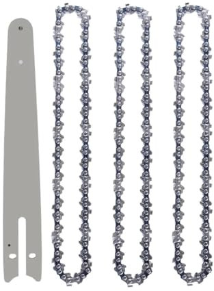 Kit 3 Mini catena per Motosega a 8 pollici 8 + 1 Barra di Guida Ricambio per Mini Moto Sega Portatile Elettrica Senza Fili