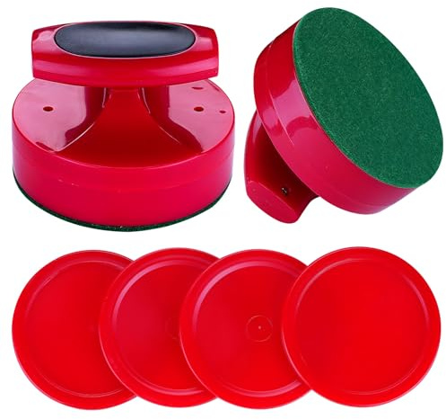 Air Hockey Pucks and Paddles,Air Hockey Table Replacement Accessories 2.5inch Pucks with 2 Humanization Design Paddles