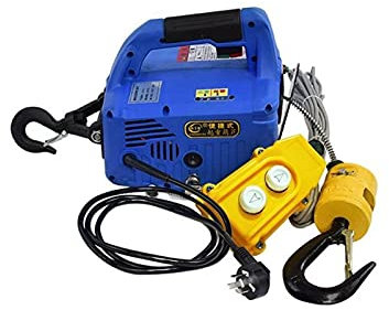 Paranco a catena Paranco elettrico da 500 kg Verricello elettrico portatile Paranco di sollevamento con fune metallica in acciaio elettrico (Specifica del verricello: Manuale 7.6M) (Manual 7.6m)