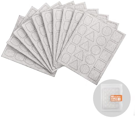 Bucasso Papel de lija para lijadora de bolígrafo PLH-1000, PLH-2000, 10 piezas con cada 20 almohadillas (400)