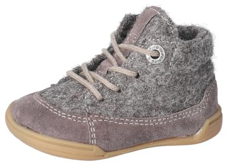 RICOSTA Unisex Stiefel Step, Baby und Kleinkinder Lauflernschuhe, Weite: Mittel, lose Einlage, Barfuß-Schuh, Business, Meteor/grau (460), 22 EU