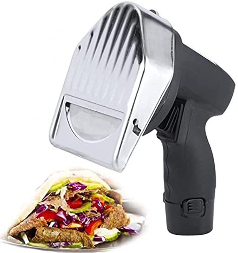QUSYZD Cortadora de Carne eléctrica para Barbacoa, cortadora de Carne, Grosor Ajustable de 8 mm, 50-60 kg/día, Cuchillo de Barbacoa Comercial Profesional de Corte rápido, cortadora eléct,