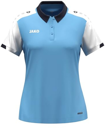 JAKO Polotröja för kvinnor, Dynamic, Skyblå/vit/marinblå, XL