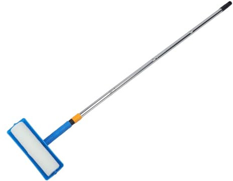 Paint Roller Brush Kit, Multi Function Paint Roller with Cover, Adjustable Stainless Steel Poles, Reusable Anti Splashing Paint Roller Brush for Window Door Garden Garage Painting
